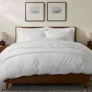 HeritageOrganicPercale Duvet AlpineWhite HeroStraightOn FA23 19759 a4839f93 2015 4187 afe0 d36e46ccfb22
