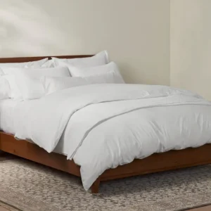 HeritageOrganicPercale Duvet AlpineWhite HeroThreeQuarters FA23 19713 c9e0b4b9 7fdb 401f 8593 aa7a54369771