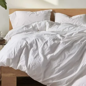 OrganicCrinkledPercaleAlpineWhiteSheetSet PDP 193a28a8 df10 4786 b036 5f36443031f9