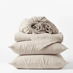 OrganicRelaxedLinen SheetSet NaturalChambray B SP21